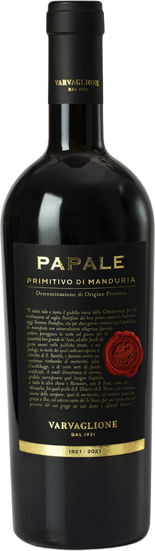 Primitivo di Manduria “Papale Linea Oro” DOC Varvaglione 1921 2021